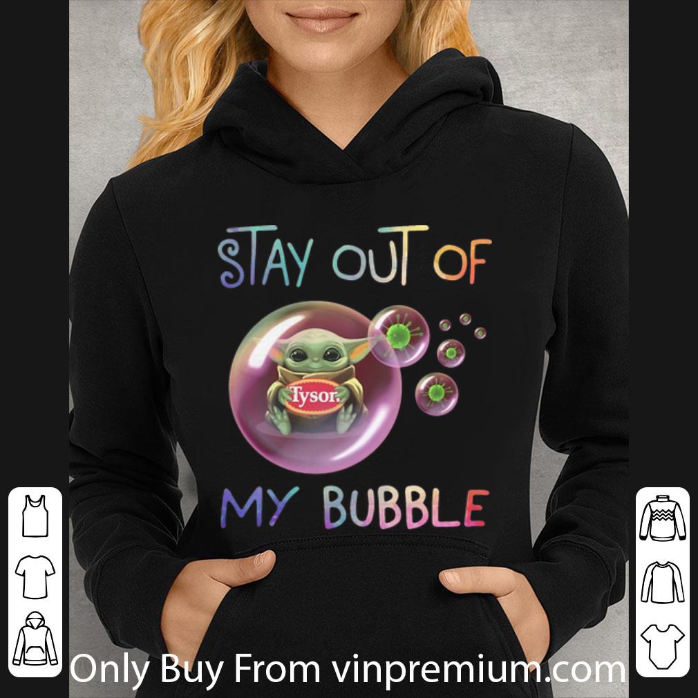 e79b895f original baby yoda hug tyson stay out of my bubble shirt 4 - Original Baby Yoda Hug Tyson Stay Out Of My Bubble shirt