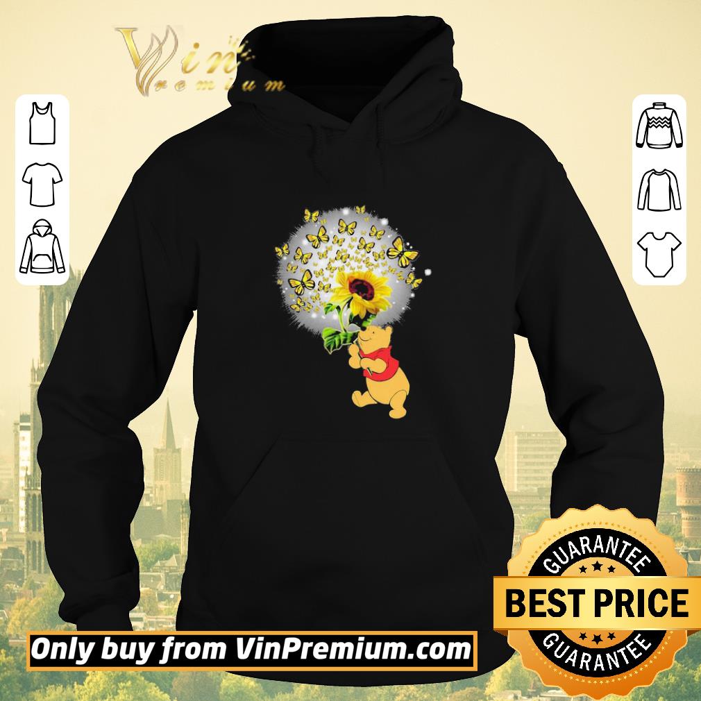 e9c49b8f premium disney pooh holding sunflower butterflies shirt sweater 4 - Premium Disney pooh holding sunflower butterflies shirt sweater