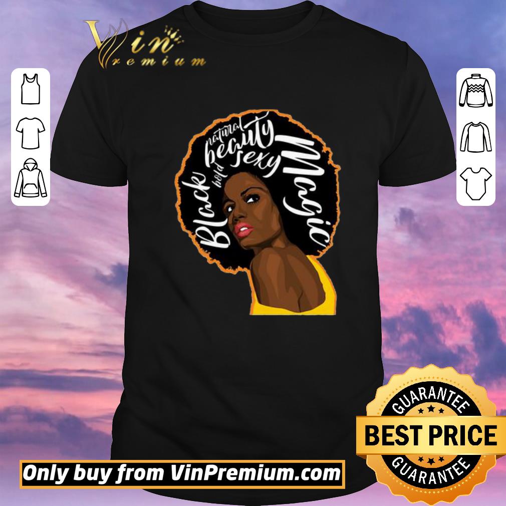 Funny Juneteenth girl black beauty sexy magic natural shirt sweater