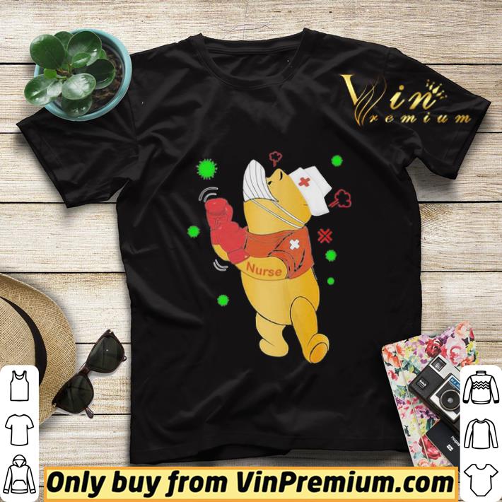 ebb568d7 strong pooh bear nurse boxing covid 19 shirt sweater 4 - Strong Pooh bear nurse boxing Covid-19 shirt sweater