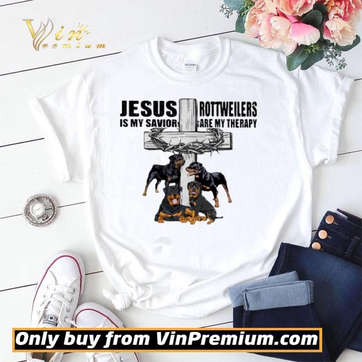 Jesus Is My Savior Rottweilers Are My Therapy Cross Crown Of Thorns Dog shirt sweater Jesus Is My Savior Rottweilers Are My Therapy Cross Crown Of Thorns Dog shirt sweater