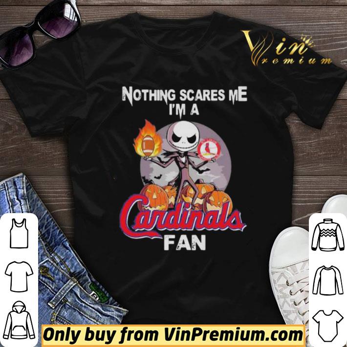 Halloween jack skellington nothing’s scares me i’m a st. Louis cardinals fan shirt
