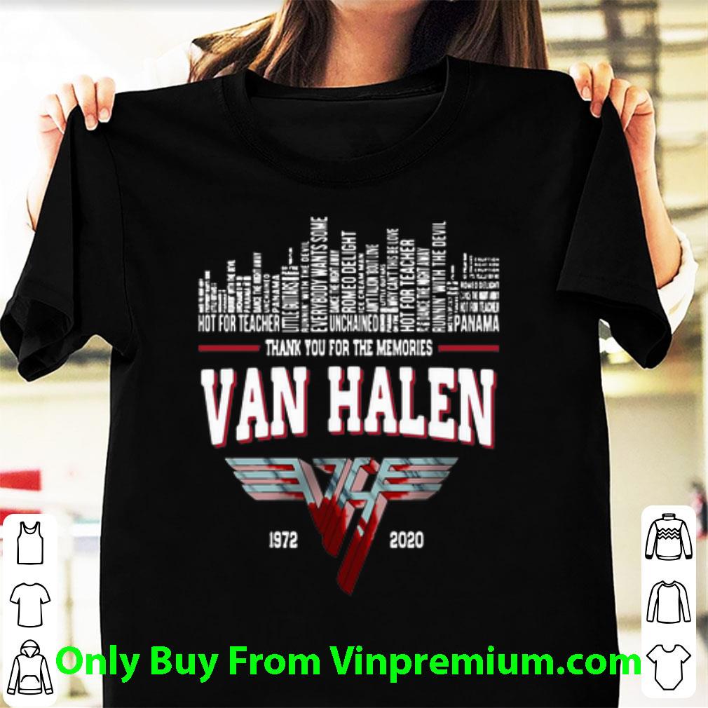 Top Thank You For The Memories Van Halen 1972 2020 shirt