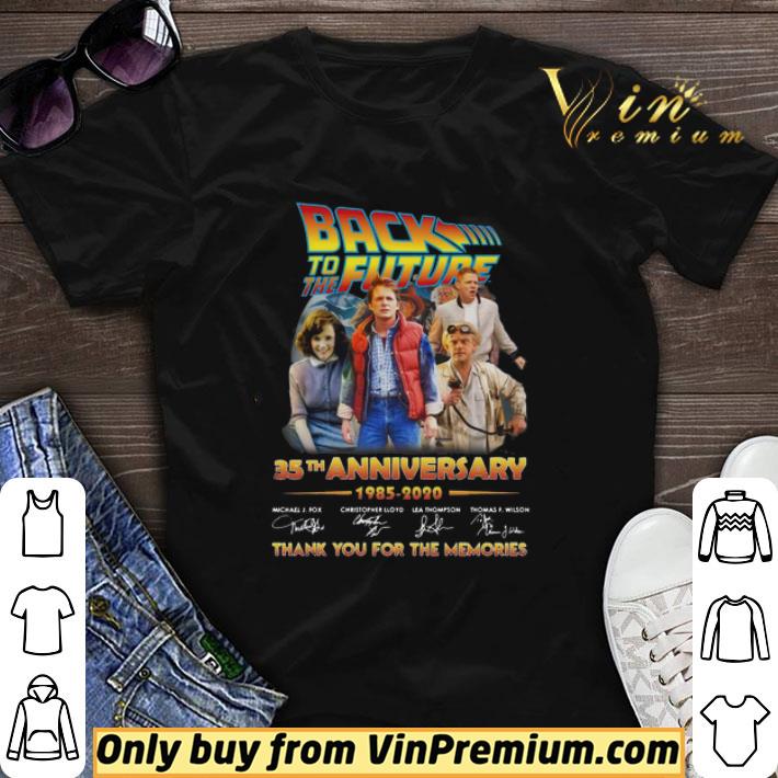 Back to the Future 35th anniversary thank you for the memories signature shirt sweater