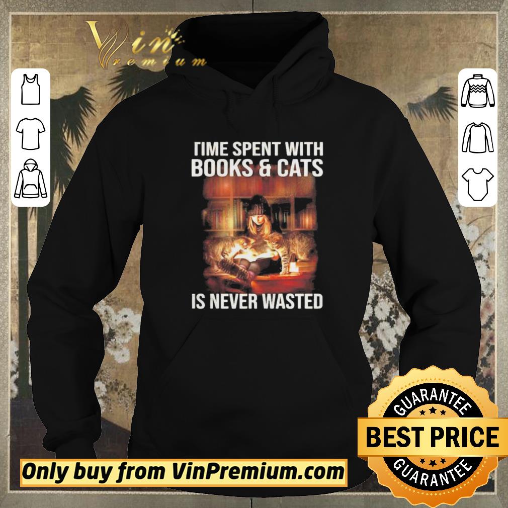 f78712b8 pretty time spent with books and cats is never wasted vintage shirt 4 - Pretty Time Spent With Books And Cats Is Never Wasted Vintage shirt