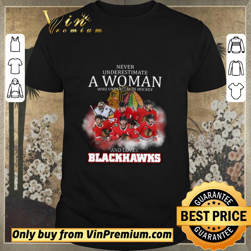 Awesome Never Underestimate A Woman Who Understands Hockey And Loves Blackhawks shirt sweater