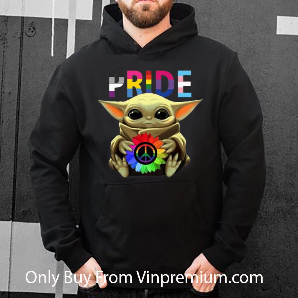 fb35503f hot pride baby yoda hug peace sunflower lgbt shirt 4 - Hot Pride Baby Yoda Hug Peace Sunflower LGBT shirt
