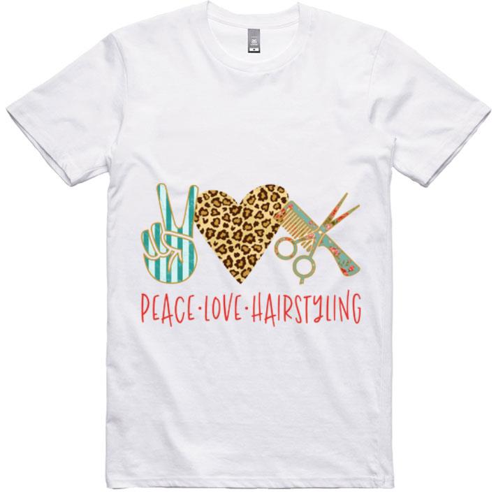 Top Sign Language Peace Love Hairstyling shirt