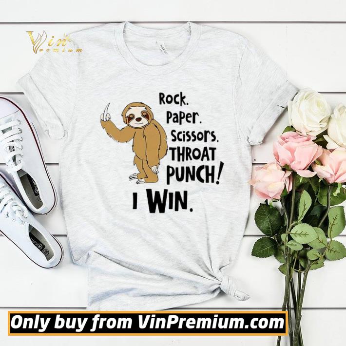 241de900 sloth rock paper scissors throat punch i win shirt sweater 4 - Sloth Rock Paper Scissors Throat Punch I Win shirt sweater