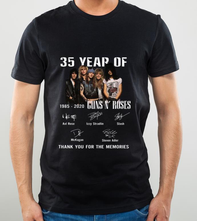27a8a162 official 35 year of gun n roses 1985 2020 thank you for the memories shirt 4 - Official 35 Year Of Gun N' Roses 1985-2020 Thank You For The Memories shirt