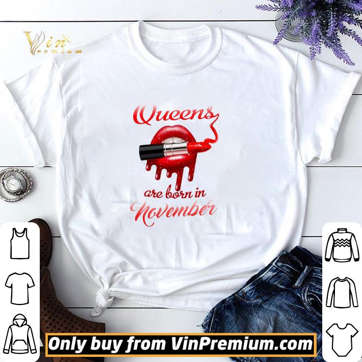 Red Lip Lipstick Queens Are Born In November shirt sweater