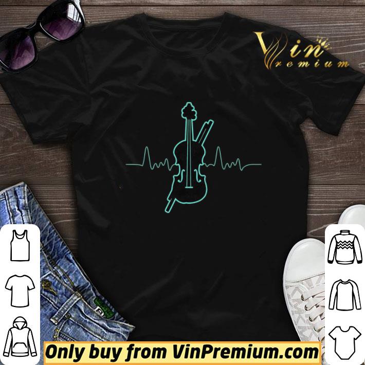 Love Violin Heartbeat Musical Blue Light shirt sweater