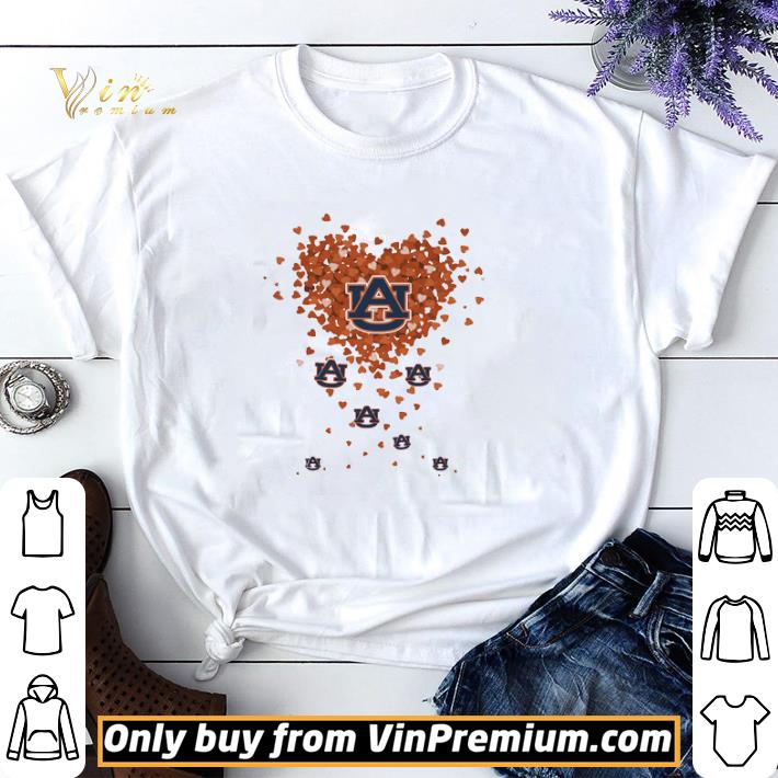 Love auburn tigers logo hearts shirt sweater