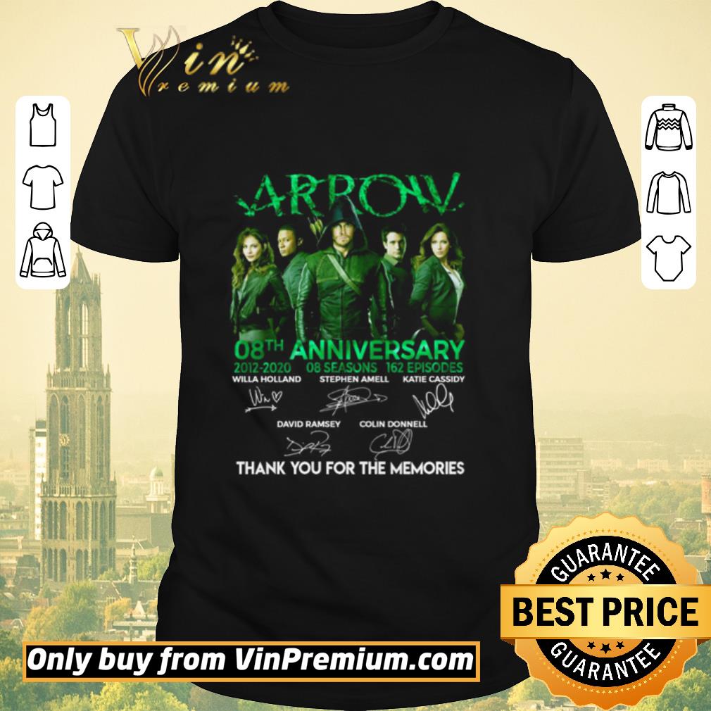 Original Arrow 8th anniversary 2012 2020 thank you for the memories shirt sweater
