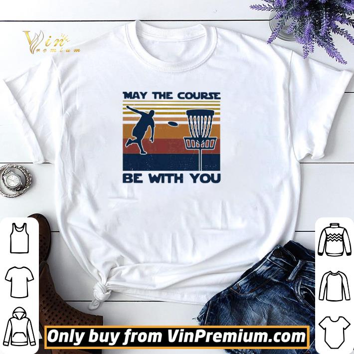 Hot Disc golf may the course be with you vintage retro shirt sweater