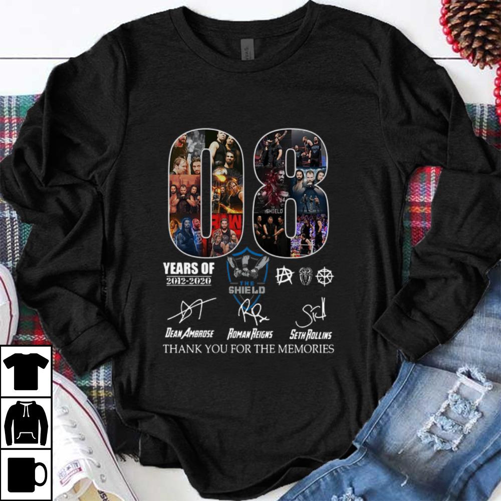 Original 08 Years Of The Shield Thank You For The Memories Signatures shirt