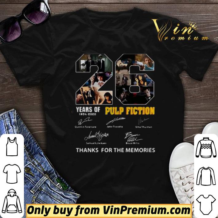 26 Years of 1994 2020 Pulp Fiction thank You the memories signatures shirt sweater