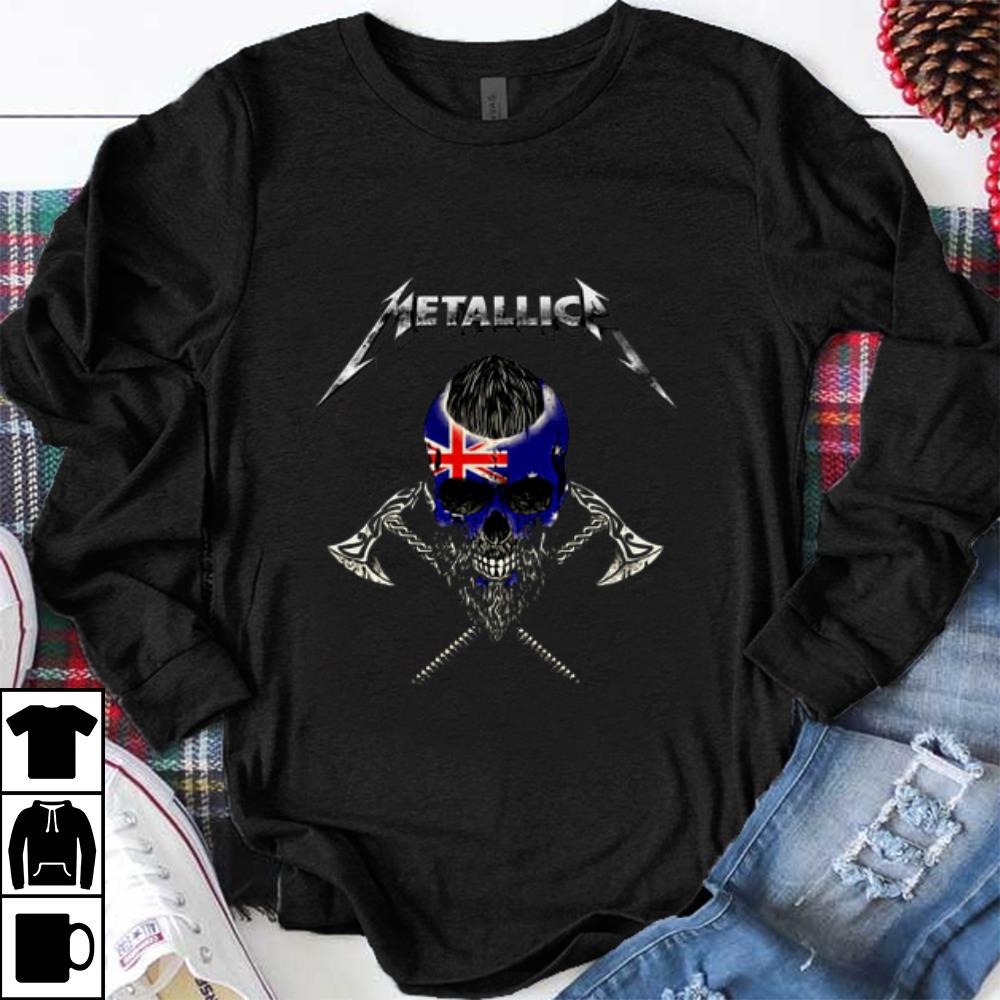 Hot Metallica Australia Flag Viking Skull shirt