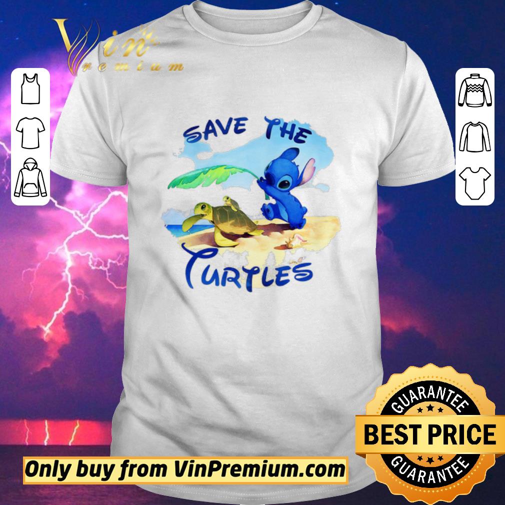 Official Stitch Save The Turtles On The Beach shirt sweater