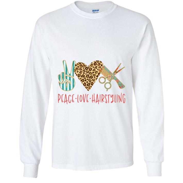 527e22c5 top sign language peace love hairstyling shirt 4 - Top Sign Language Peace Love Hairstyling shirt