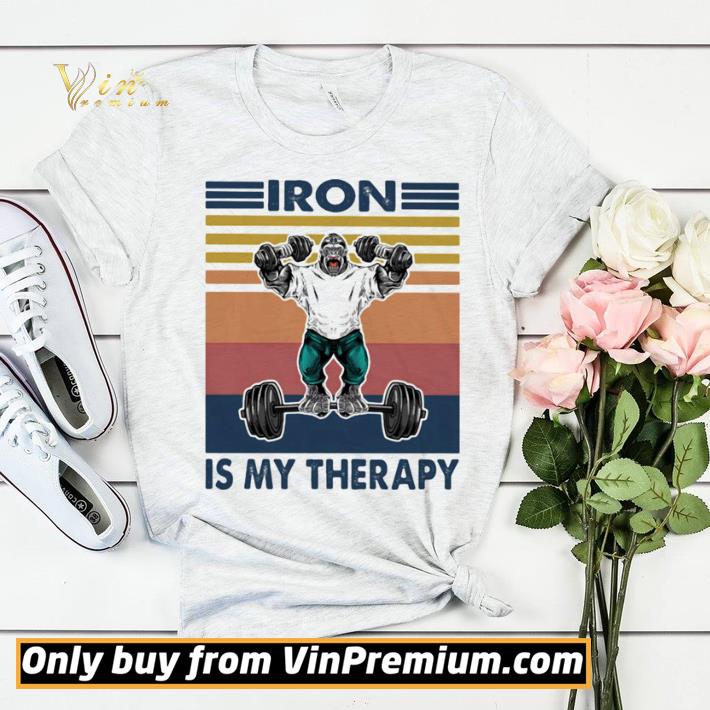 Iron Is My Therapy Weightlifting Vintage Retro shirt sweater 5443bb64 iron is my therapy weightlifting vintage retro shirt sweater 4 - Iron Is My Therapy Weightlifting Vintage Retro shirt sweater