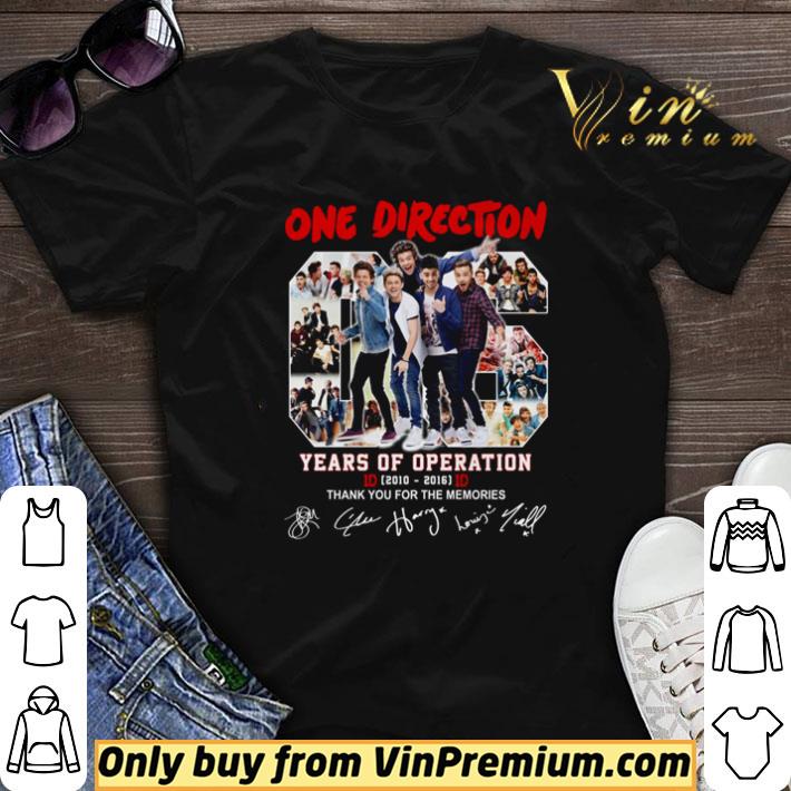 One Direction 06 years of operation 2010-2016 thank you for the memories shirt sweater