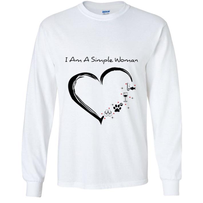 6e7ef5a3 top i am a simple woman i love flip flop paw dog wine glass fishing shirt 4 - Top I Am A Simple Woman I Love Flip Flop Paw Dog Wine Glass Fishing shirt