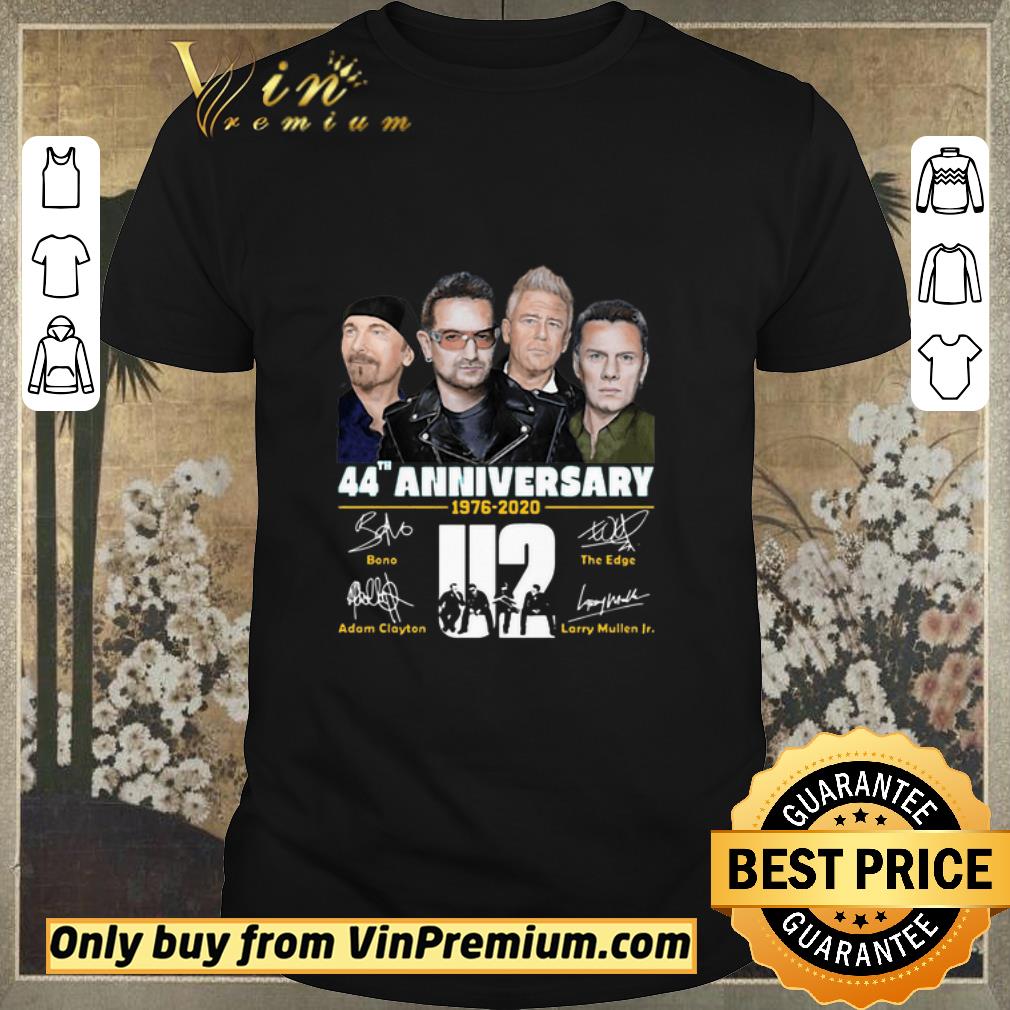 Top 44th anniversary 1976 2020 u2 members signatures shirt sweater