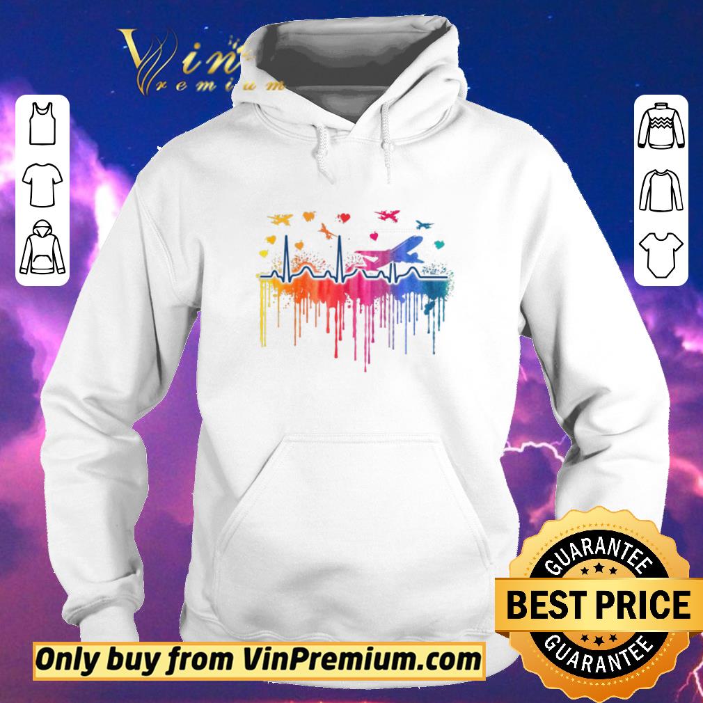76c6e654 heartbeat proud flight atendant watercolor shirt sweater 4 - Heartbeat Proud Flight Atendant Watercolor shirt sweater