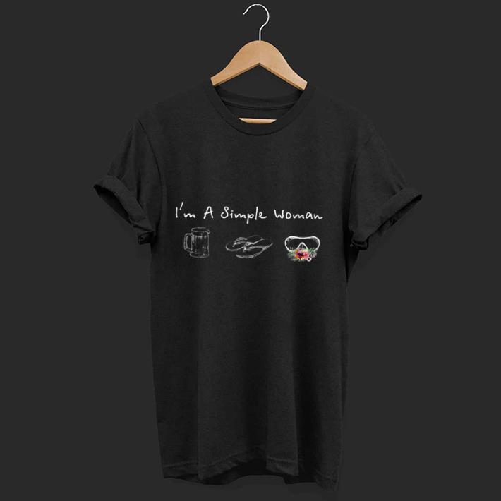 Pretty I’m A Simple Woman Loves Beer Flip Flop Swimming Glasses Shirt