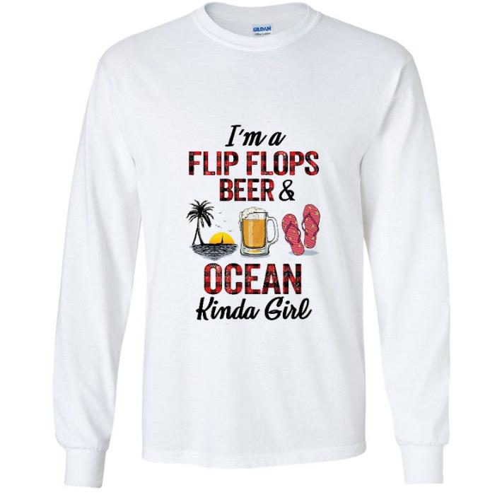9154c57a pretty i m a flip flops beer ocean kinda girl shirt 4 - Pretty I'm A Flip Flops Beer & Ocean Kinda Girl shirt