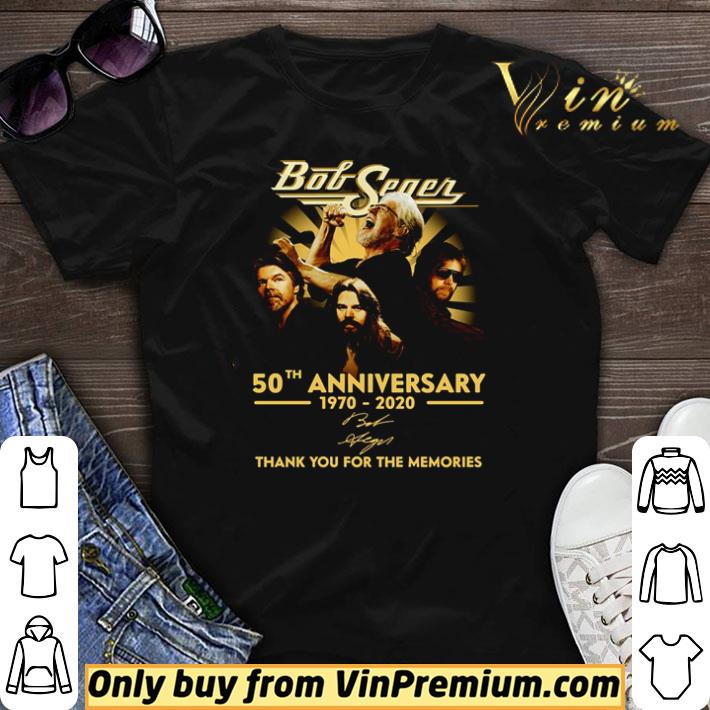 Awesome Bob Seger 50th anniversary 1070 2020 thank you for the memories shirt sweater