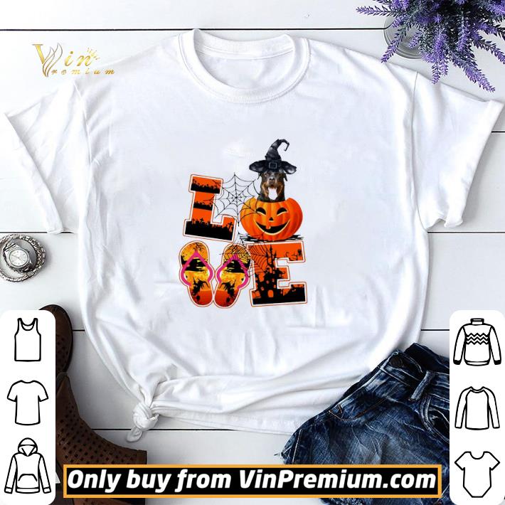 Love Halloween Rottweiler Witch Pumpkin shirt sweater