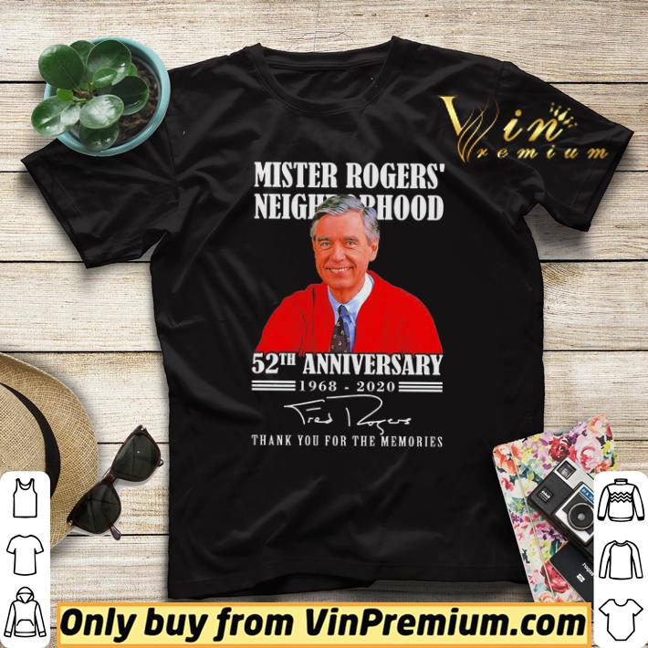b8fed072 mister rogers neighborhood 52th anniversary 1968 2020 thank you for the memories signature shirt sweater 4 - Mister Rogers’ Neighborhood 52th anniversary 1968 2020 thank you for the memories signature shirt sweater