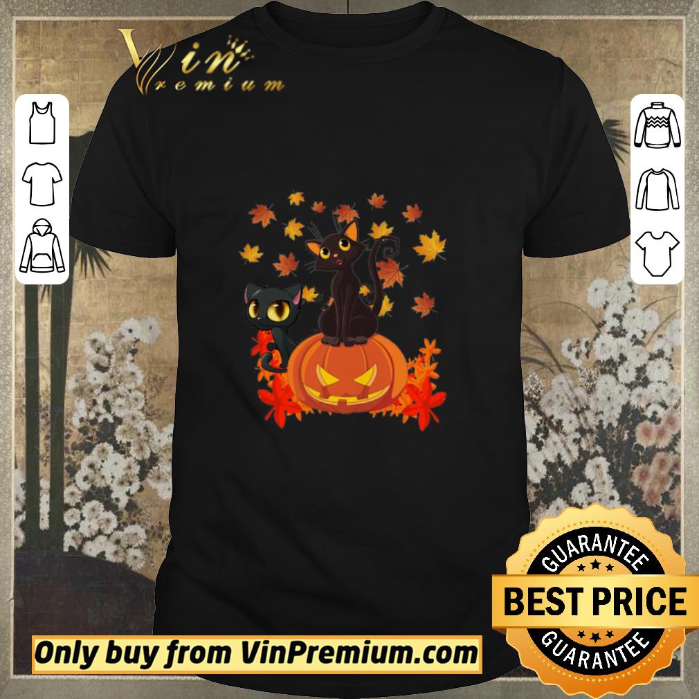 Premium Black Cats Pumpkin Halloween shirt sweater