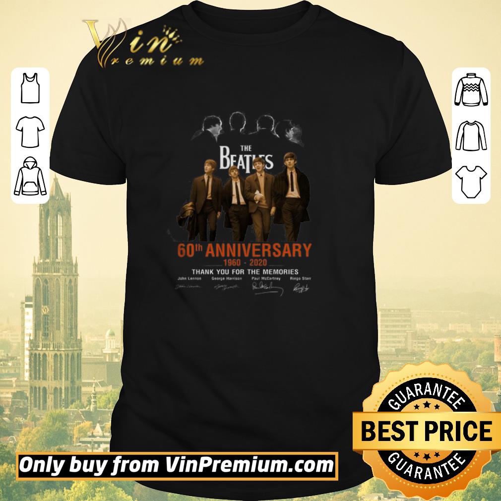 Awesome The Beatles 60th Anniversary 1960-2020 Signed Thank You For The Memories shirt sweater