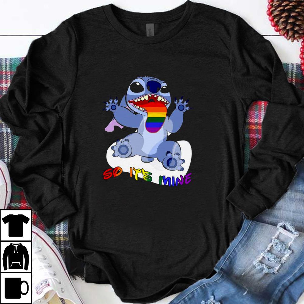 Awesome LGBT Disney Stitch I Licked It So It’s Mine Shirt