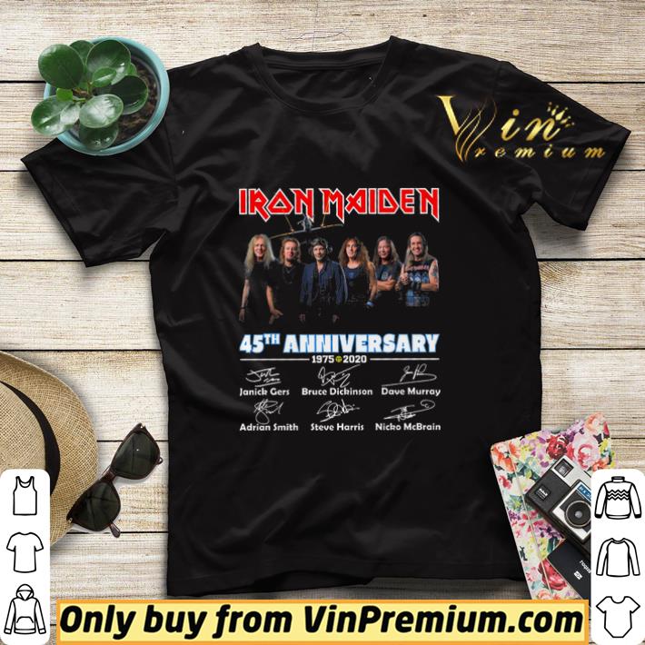 eddc708e iron maiden 45th anniversary 1975 2020 signature shirt sweater 4 - Iron Maiden 45th Anniversary 1975 2020 Signature shirt sweater