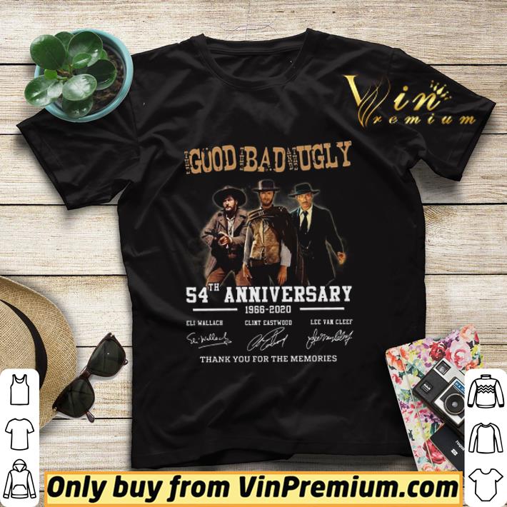f0dbc038 good bad ugly 54th anniversary 1966 2020 signature thank you for the memories shirt sweater 4 - Good Bad Ugly 54th Anniversary 1966 2020 Signature Thank You For The Memories shirt sweater