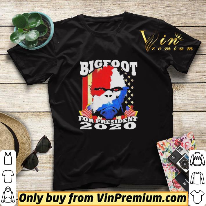 009bc7f7 bigfoot american flag for president 2020 shirt sweater 4 - Bigfoot American flag for president 2020 shirt sweater