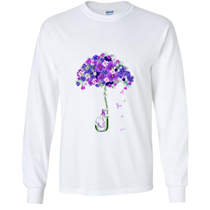 07106132 original flowers elephant i will remember for you breast cancer shirt 4 - Original Flowers Elephant I Will Remember For You Breast Cancer shirt