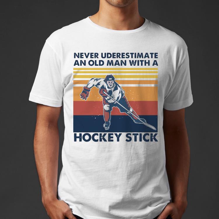 087b3096 never underestimate an old man with a hockey stick vintage retro shirt 4 - Never Underestimate An Old Man With A Hockey Stick Vintage Retro Shirt