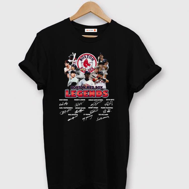 Boston red sox legends baseball signatures Shirt