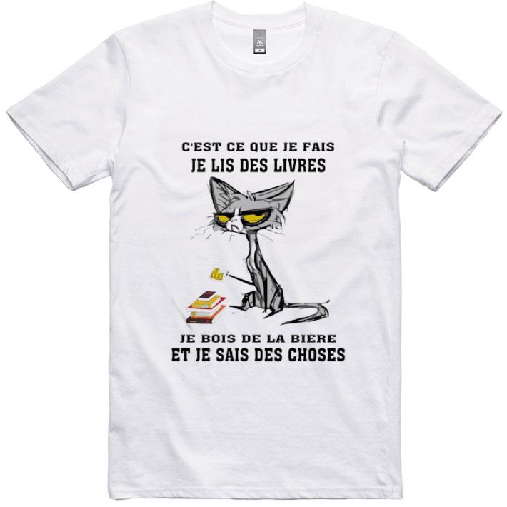 Awesome Grumpy Cat C’est Ce Que Je Fais Je Lis Des Livres Je Bois De La Biere shirt