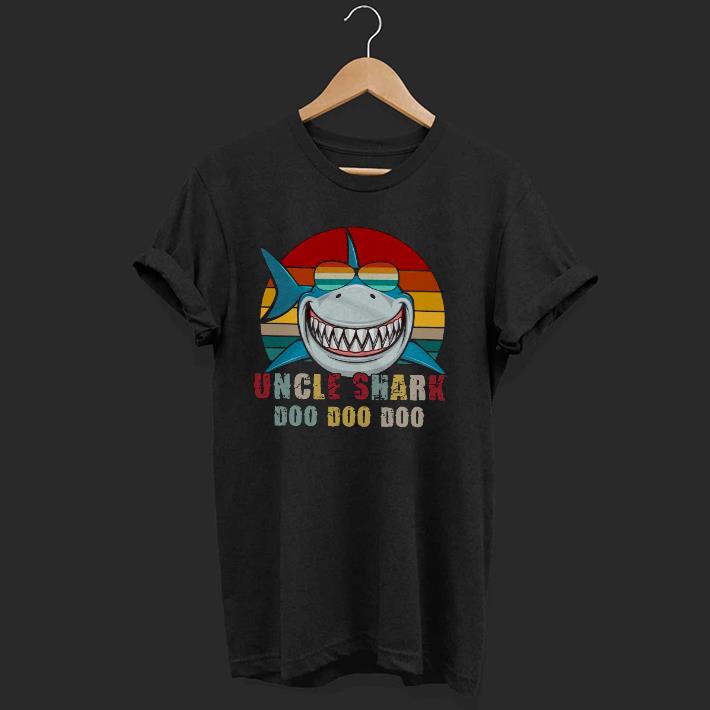 Hot Uncle Shark Doo Doo Doo Doo Vintage Retro Shirt