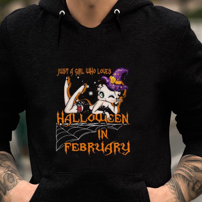 Premium Betty Boop Just A Girl Who Loves Halloween In February shirt Premium Betty Boop Just A Girl Who Loves Halloween In February shirt