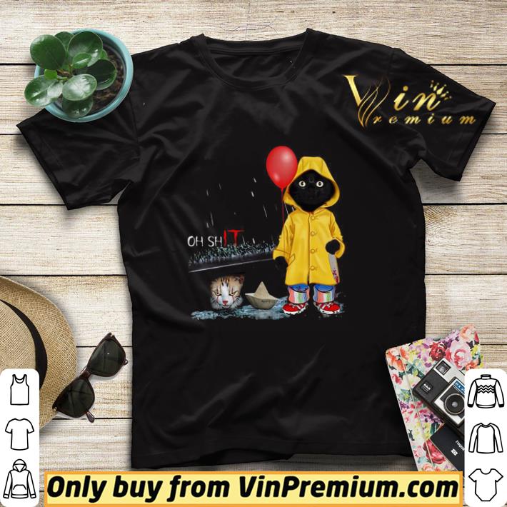 312c2b0b black cat oh shit pennywise shirt sweater 4 - Black Cat oh shit Pennywise shirt sweater