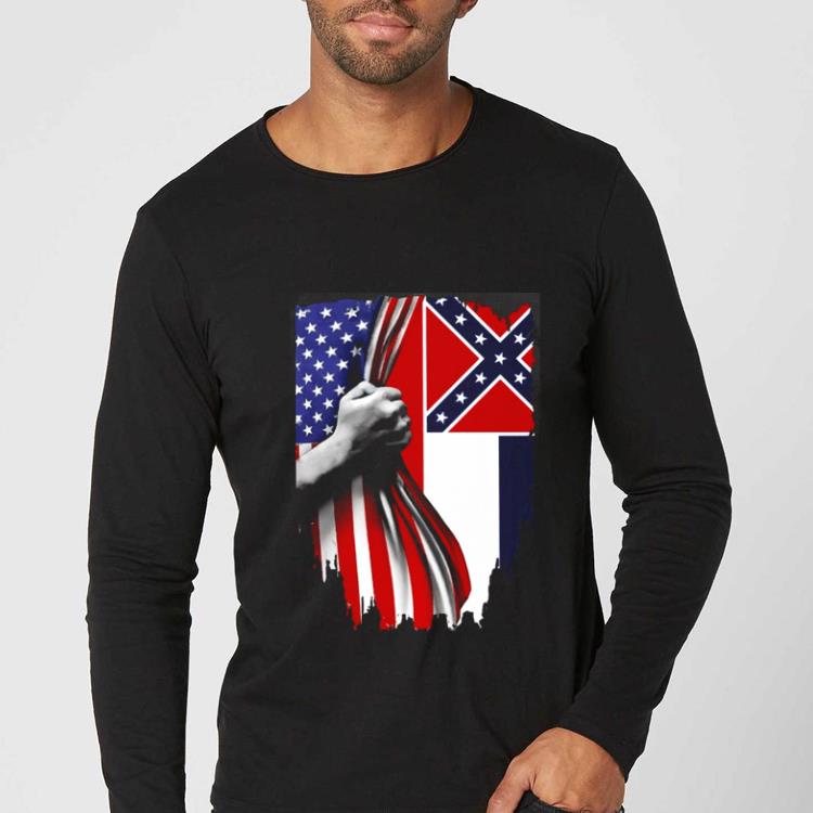 3cf6f933 top hand mississippi inside american flag 4th of july shirt 4 - Top Hand Mississippi Inside American Flag 4th Of July shirt