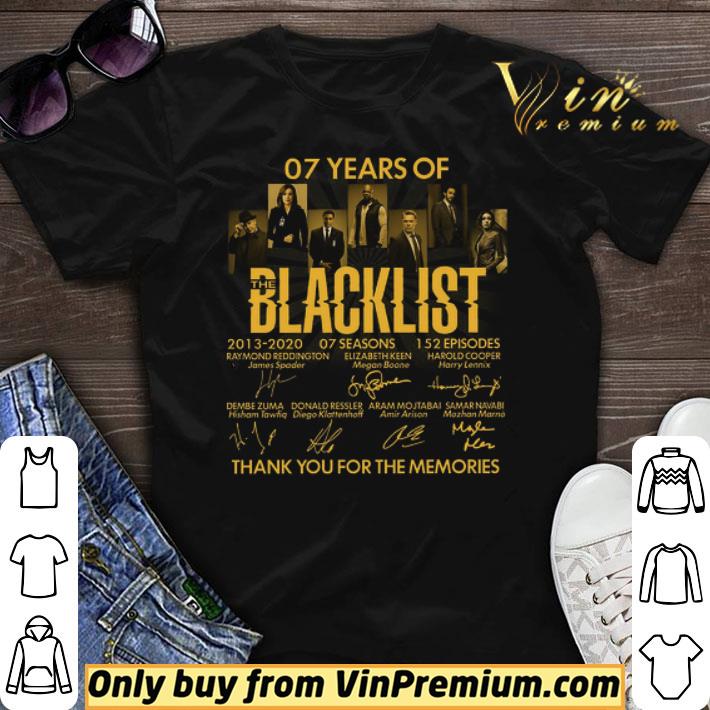 07 Years Of The Blacklist 2013 2020 07 Seasons 152 Episodes Signature Thank You shirt sweater