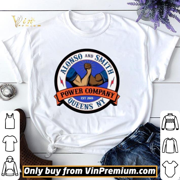 Alonso and Smith Queens Power Company NY logo shirt sweater